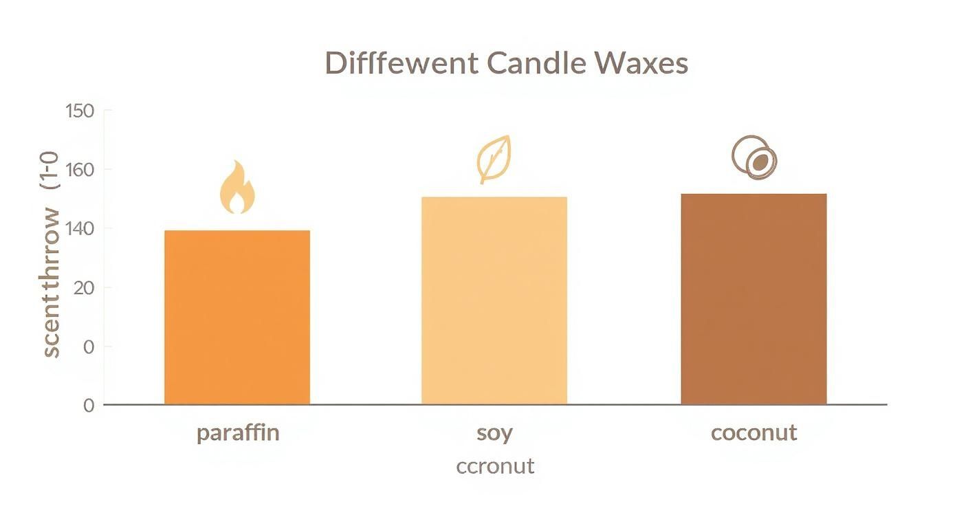 Infographic about best candle wax for scent throw
