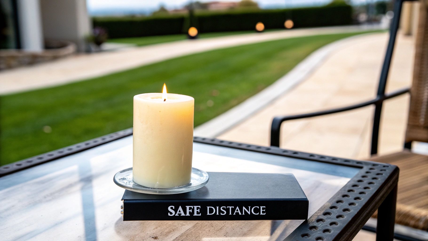 Keep Candles Away from Flammable Materials