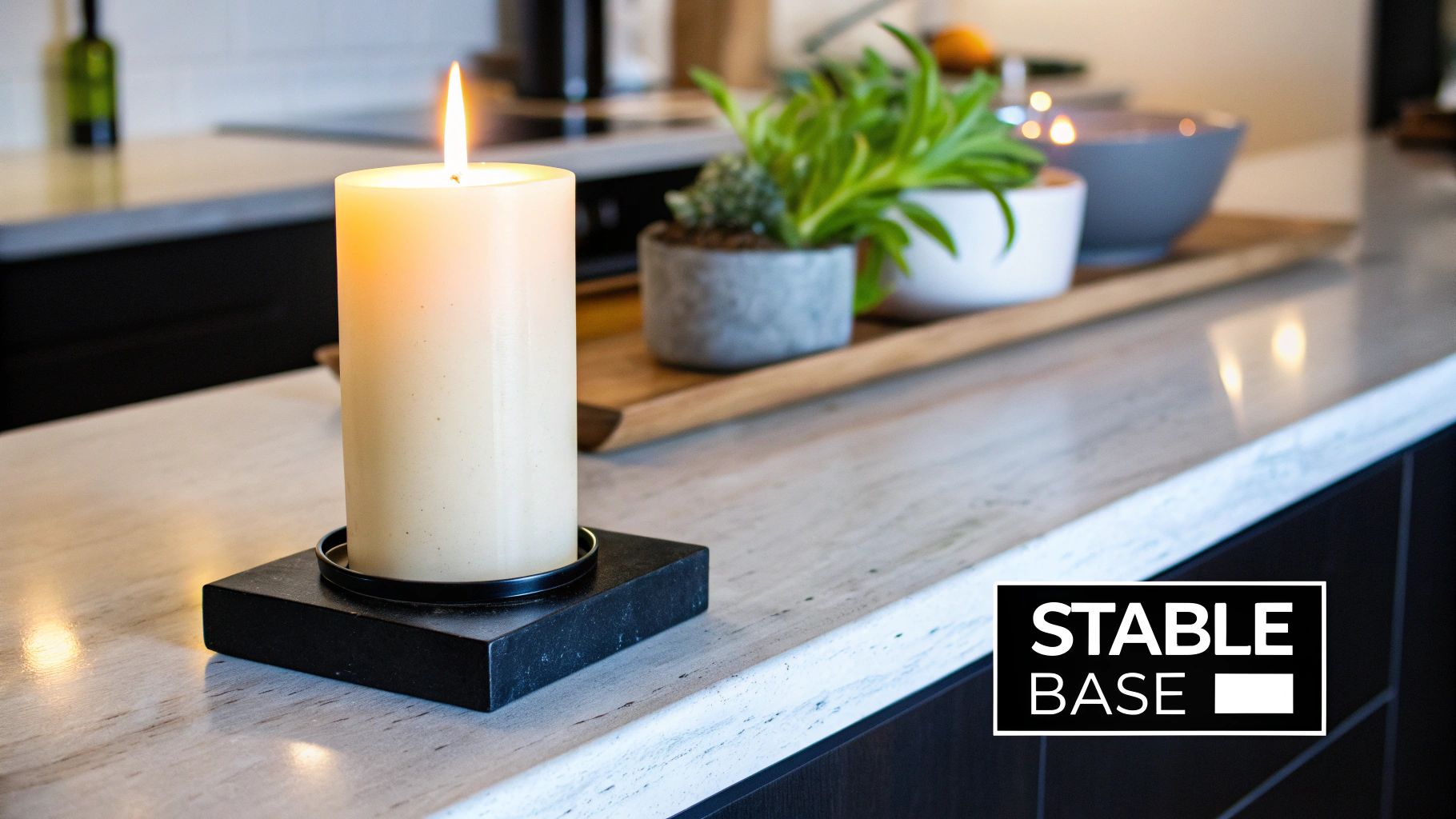 Use Proper Candle Holders and Heat-Resistant Surfaces