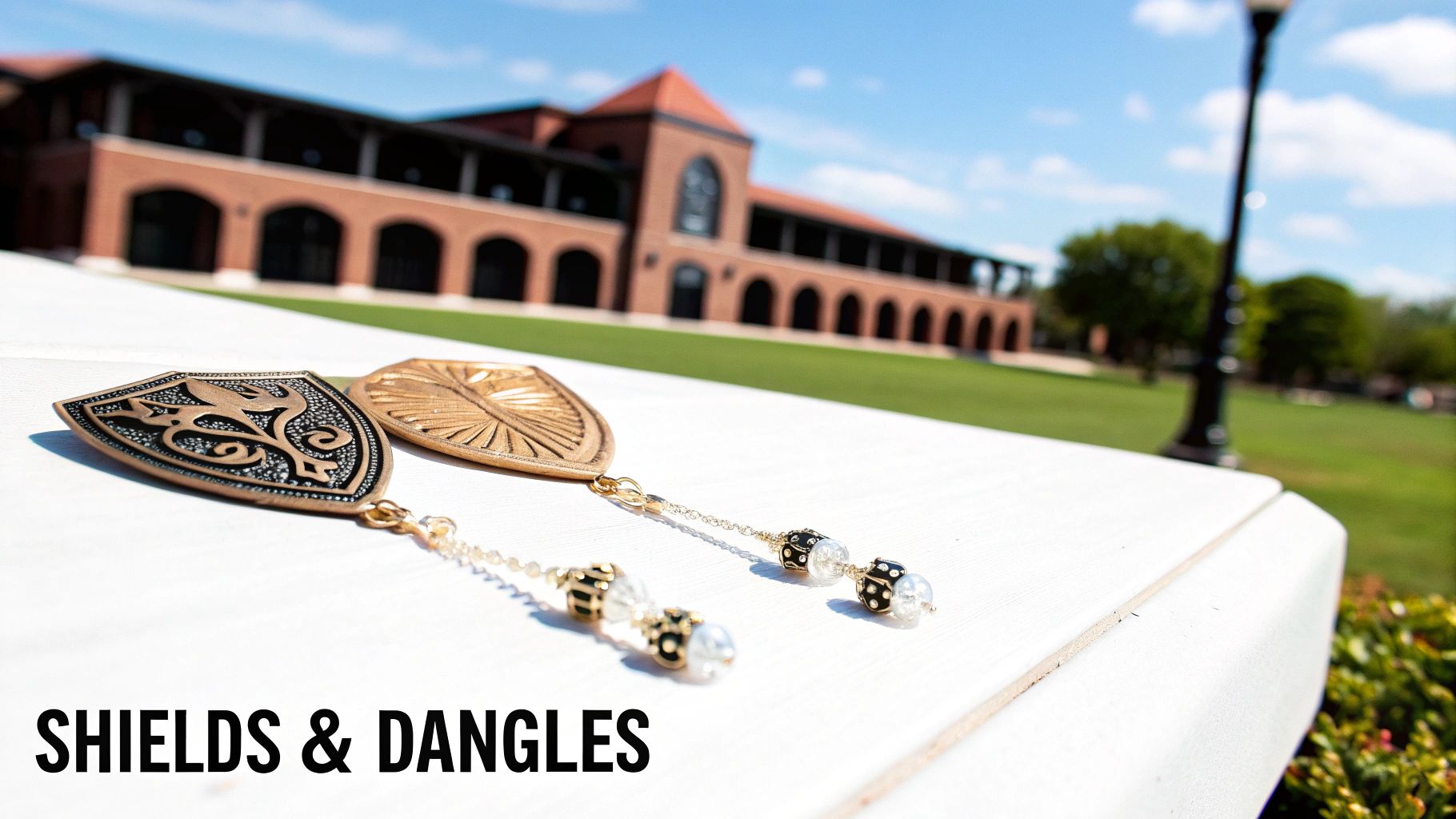 Woman showing off a decorative nipple shield