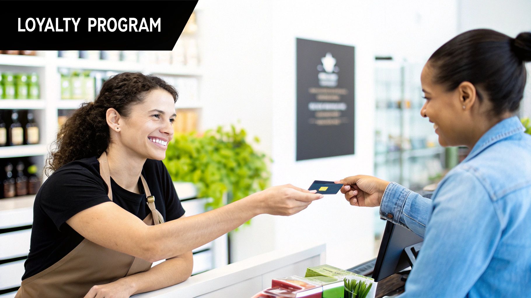 A close-up of a person's hands holding a loyalty card with stamps, representing customer rewards and repeat business.