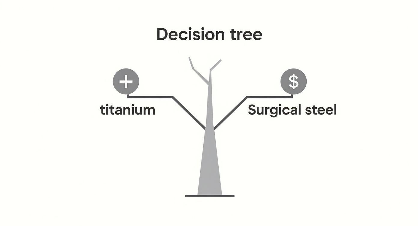 Infographic about titanium vs surgical steel piercings