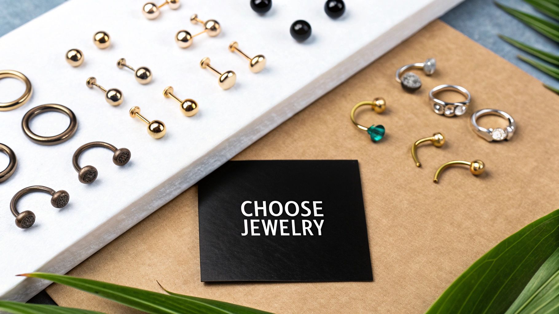 A person gently cleaning their eyebrow piercing with a cotton swab and saline solution.