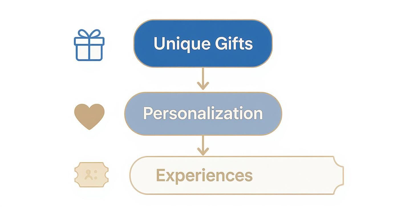 Infographic about unique christmas gifts for girlfriend