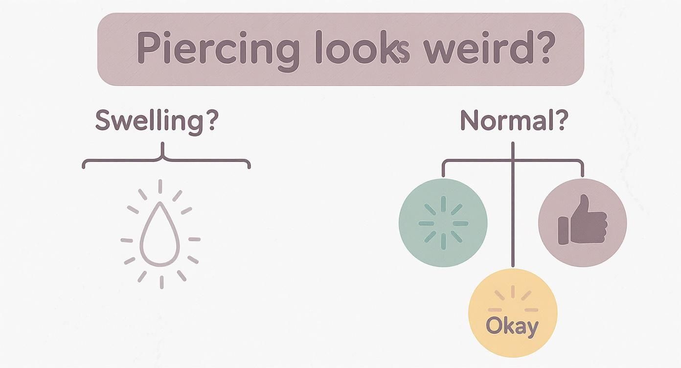 Infographic about caring for new piercings