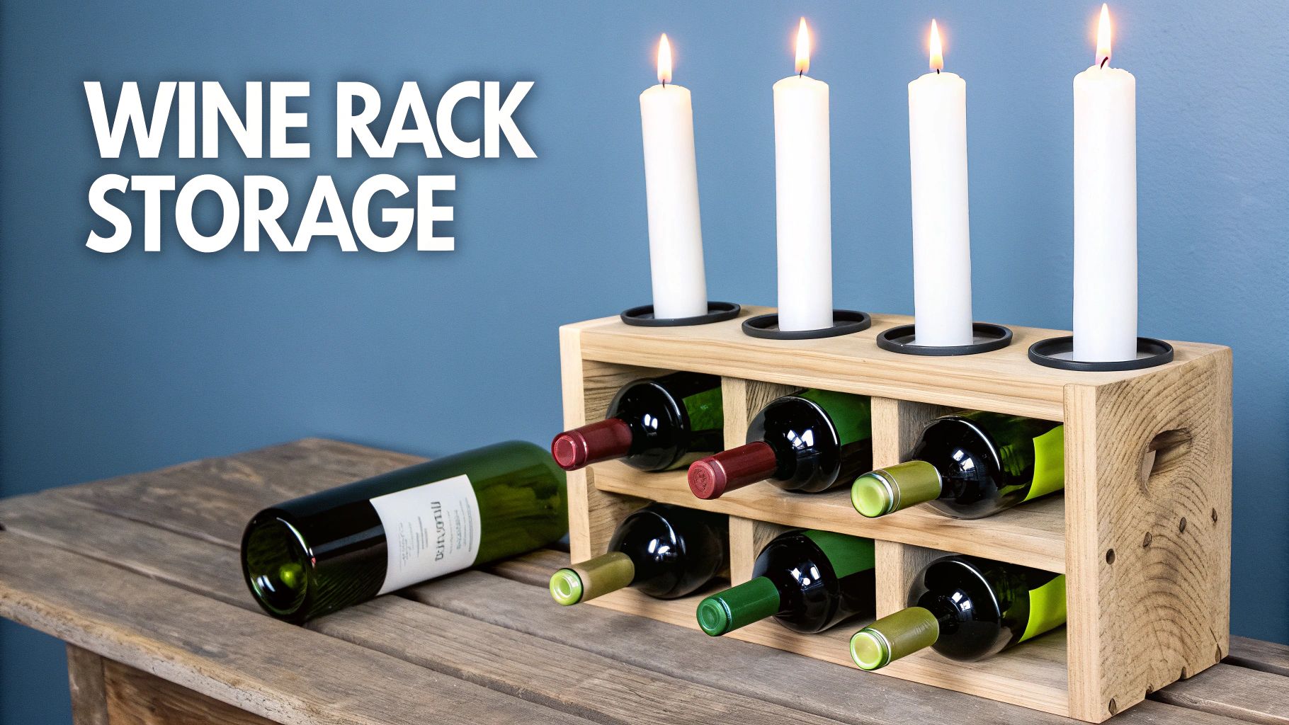 Wine Rack Candle Storage