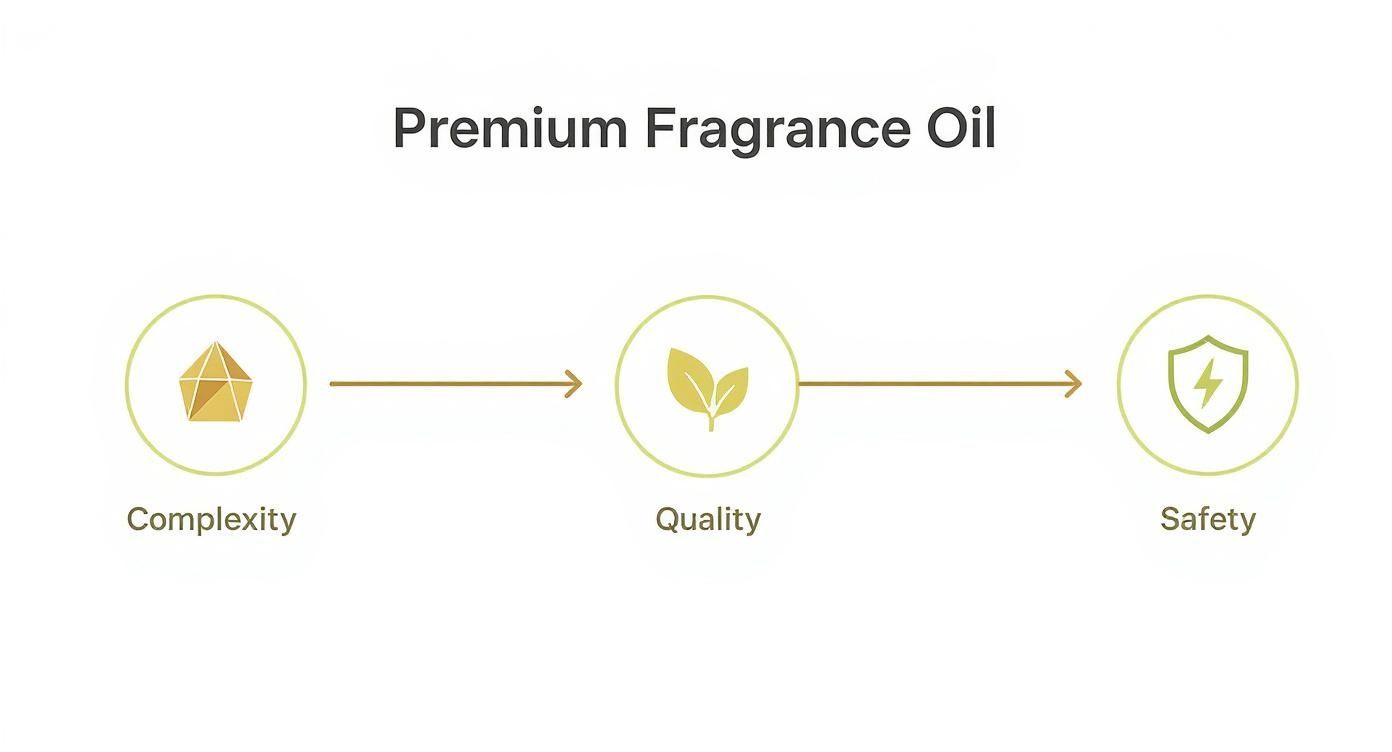 Infographic about premium fragrance oils for candles