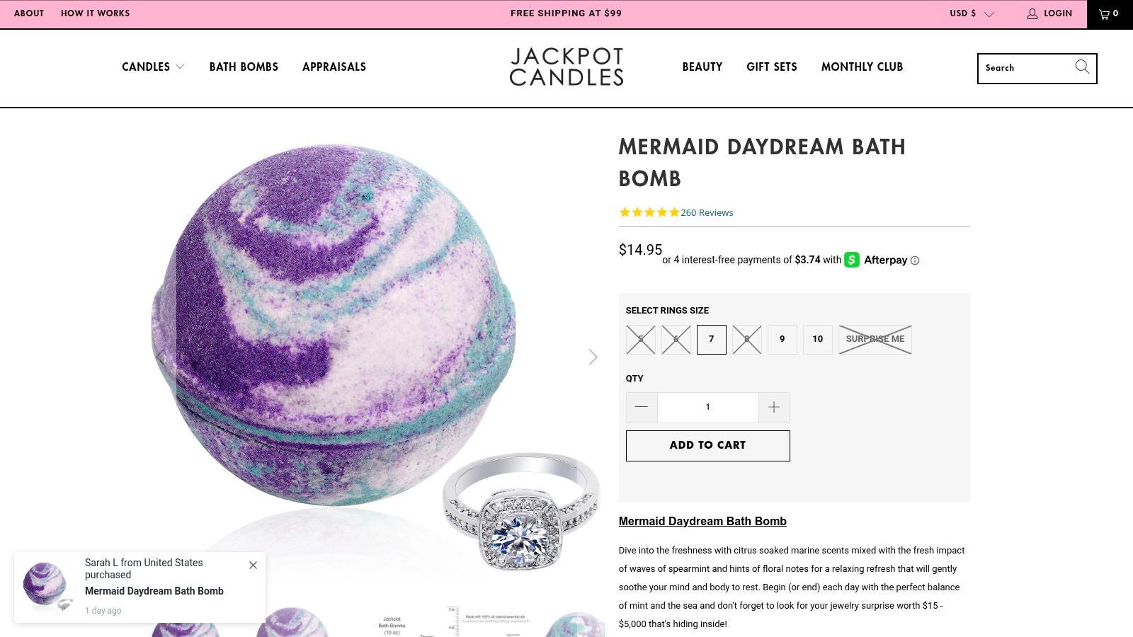 Mermaid Daydream Bath Bomb