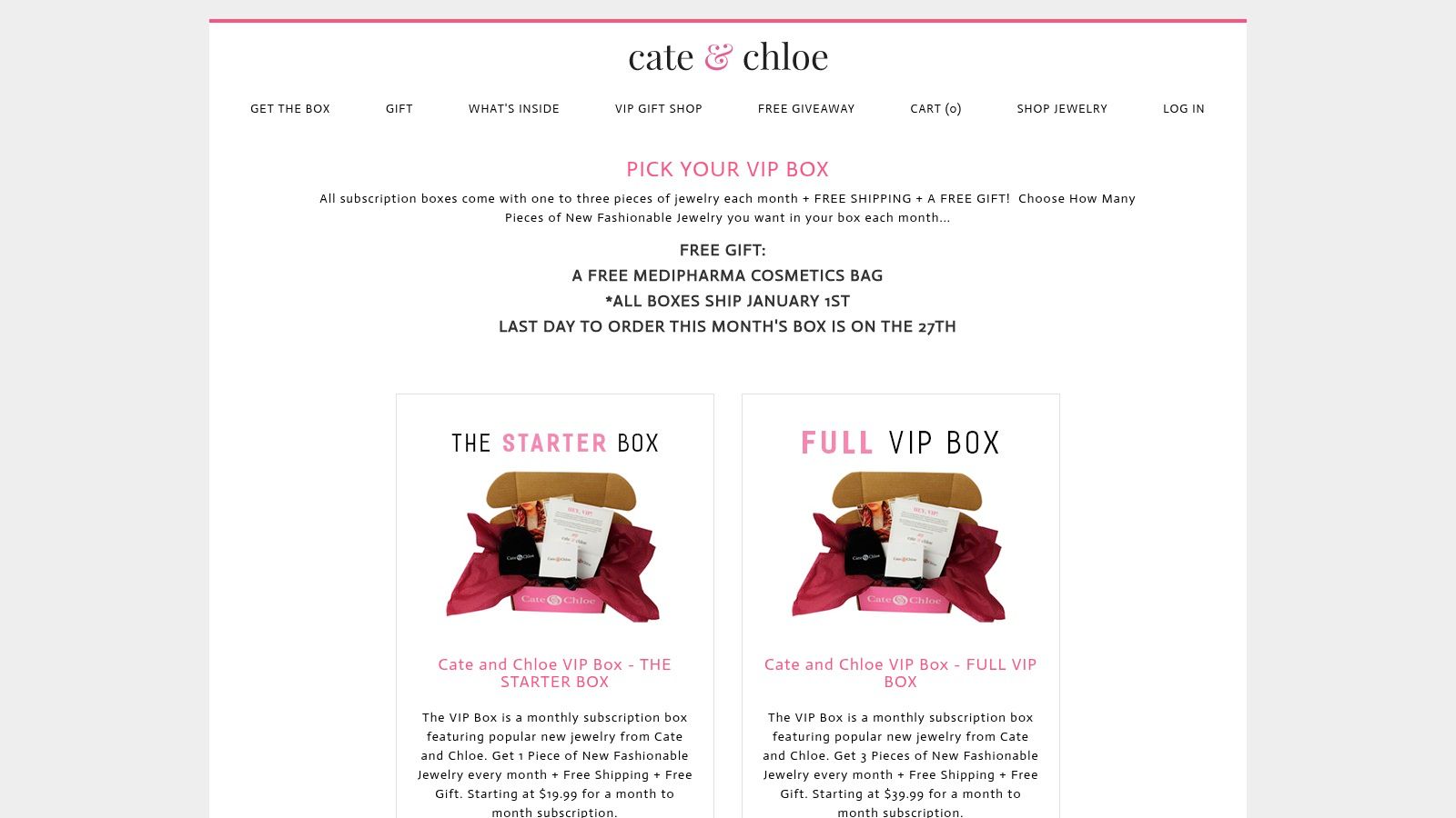 Cate & Chloe – VIP Jewelry Subscription Box