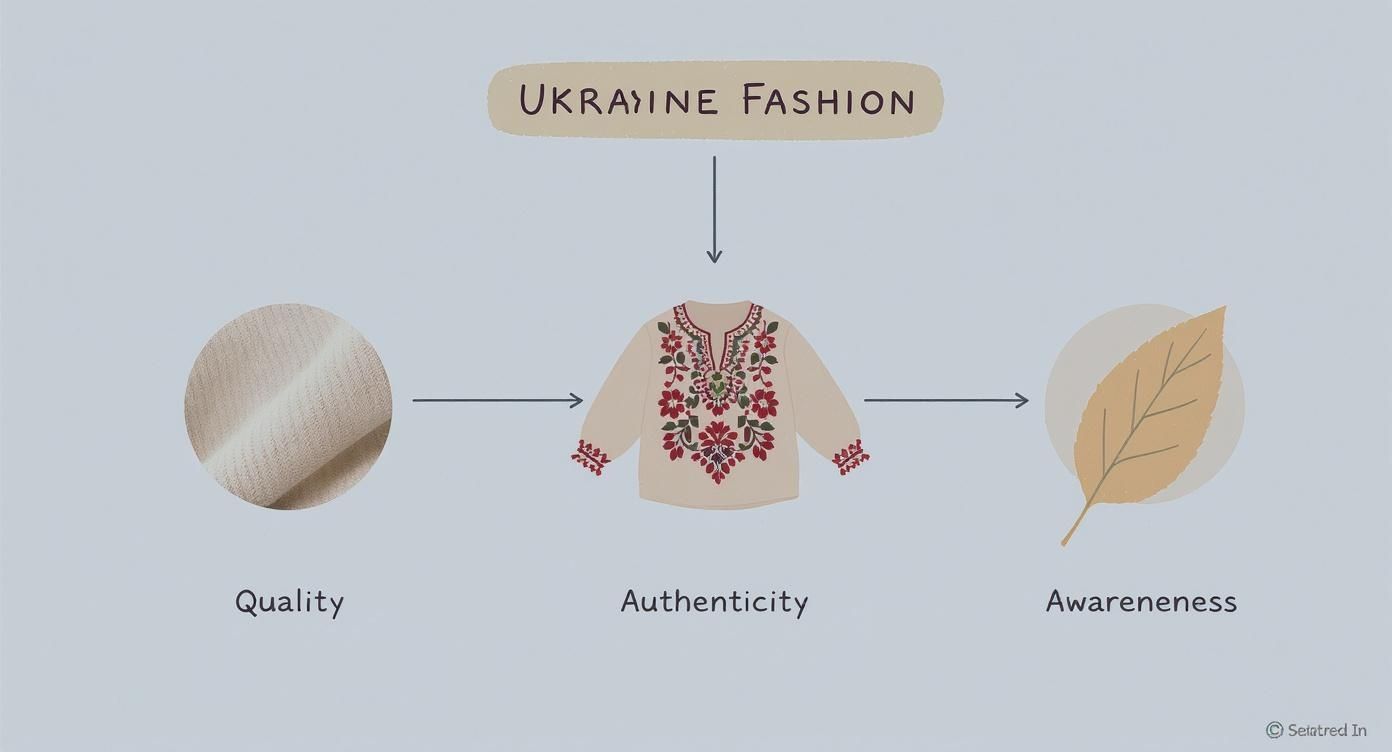 Infographic about українські бренди одягу для жінок