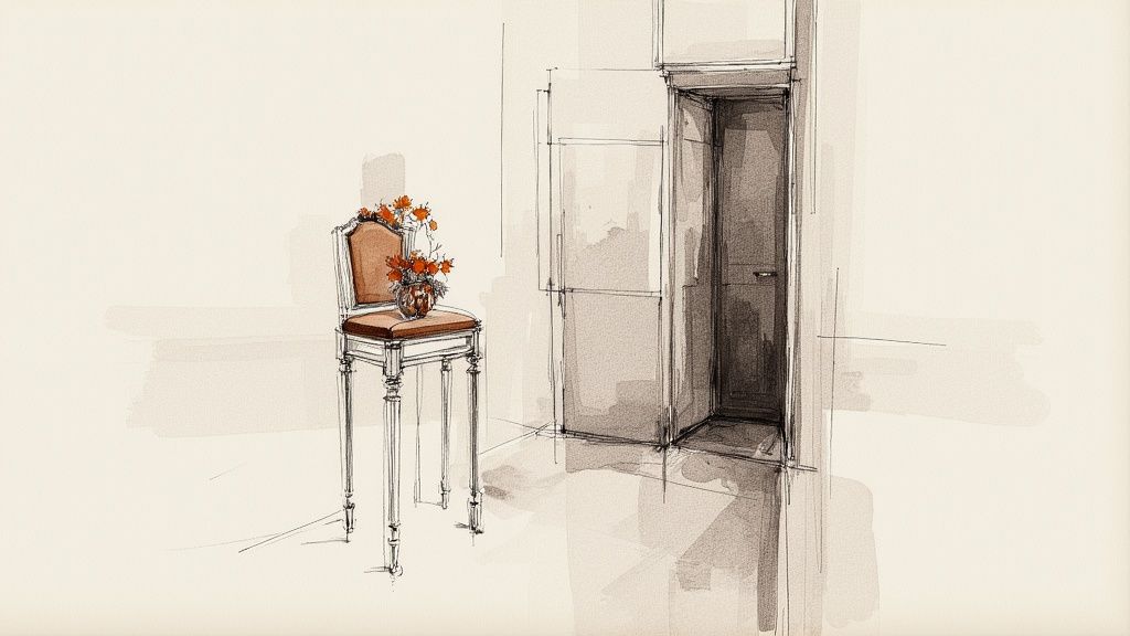 Жінка в елегантному білому вбранні позує біля вікна, створюючи мінімалістичний образ для фотосесії