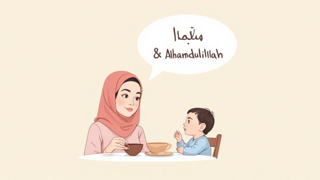 A mother and her toddler in a brightly lit room, sharing a calm moment during their daily routine.