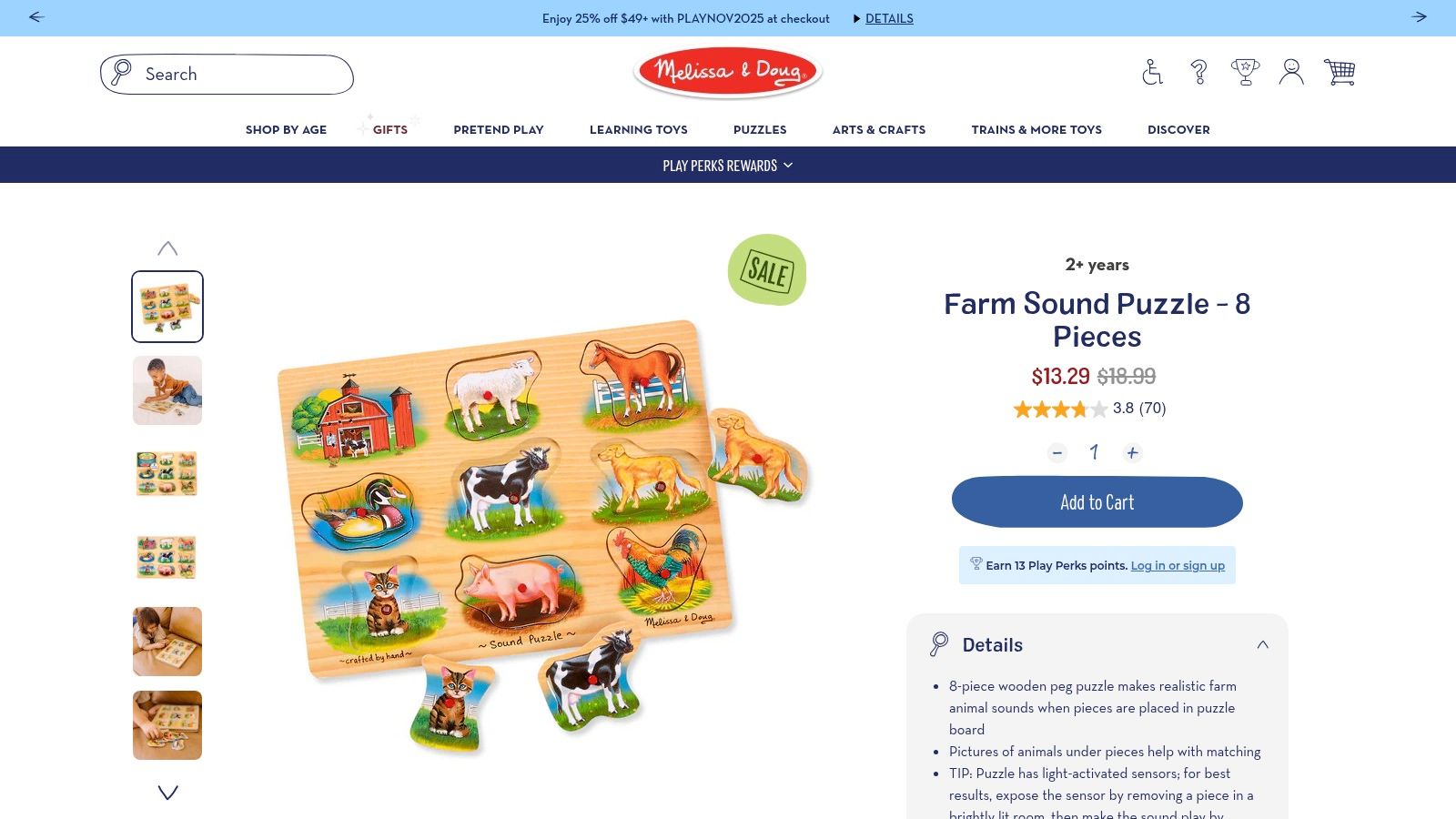 Melissa & Doug (Farm Sound Puzzle)