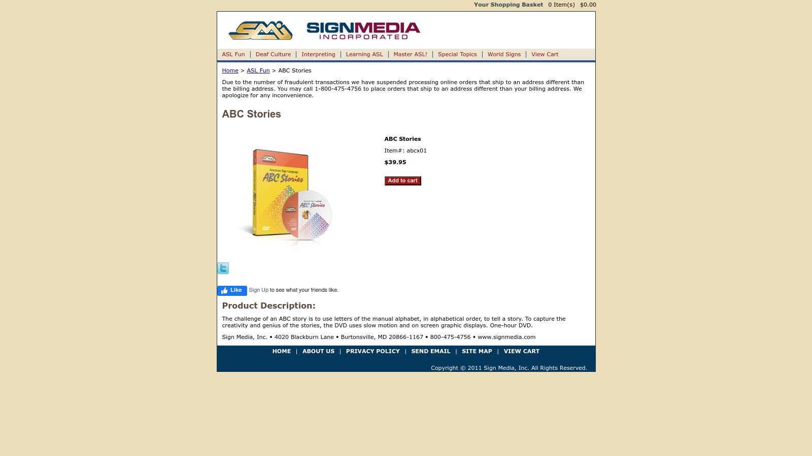 Sign Media, Inc. – ABC Stories (DVD)