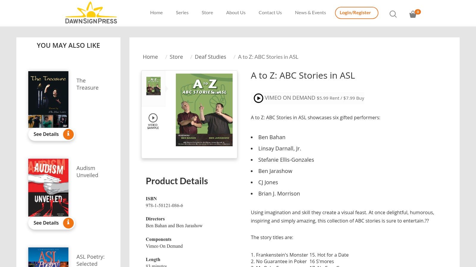 DawnSignPress – A to Z: ABC Stories in ASL (publisher)