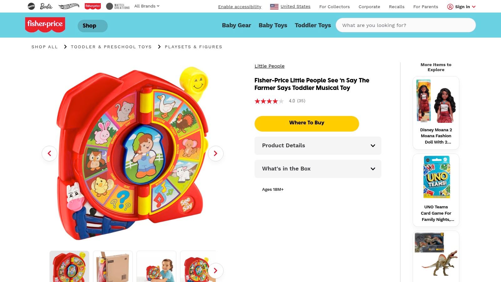 Mattel (Fisher‑Price See ’n Say — The Farmer Says)