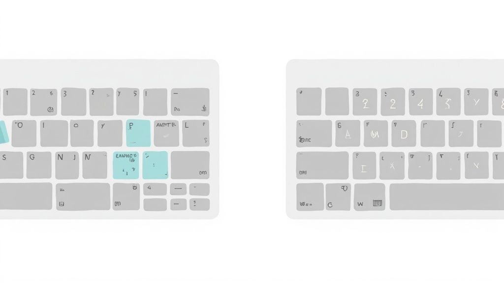 A keyboard with specific keys highlighted, symbolizing the use of shortcuts for taking a snapshot of a web page.
