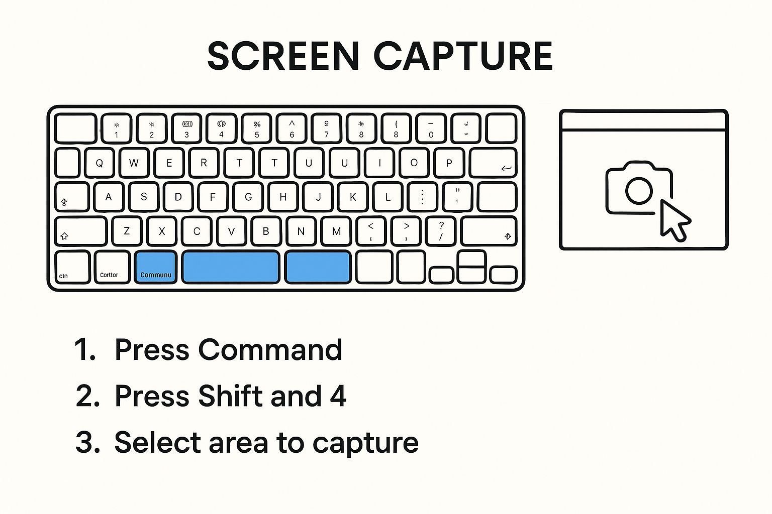 Infographic about screenshot a window mac