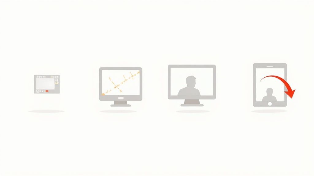 An illustration of the different capture modes available in the Greenshot screen capture tool, including region, window, and full screen.