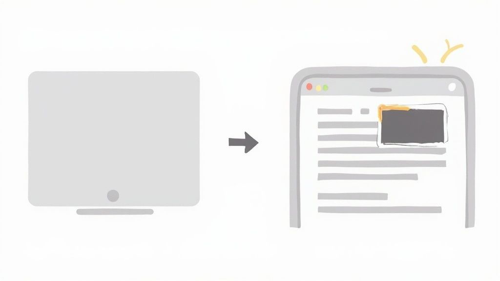 A screenshot of the GrabShot.io website, showing a user interface where a raw screenshot is being enhanced with a stylish background, rounded corners, and a drop shadow.