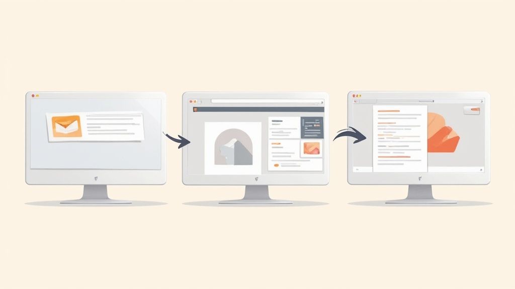 A screenshot being dragged and dropped into a document on a Mac.