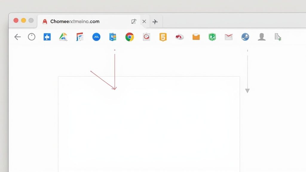 A collage of icons from various Chrome extensions.