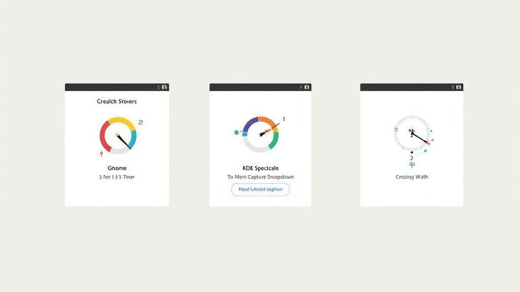 A Linux desktop showing a native screenshot application's interface.