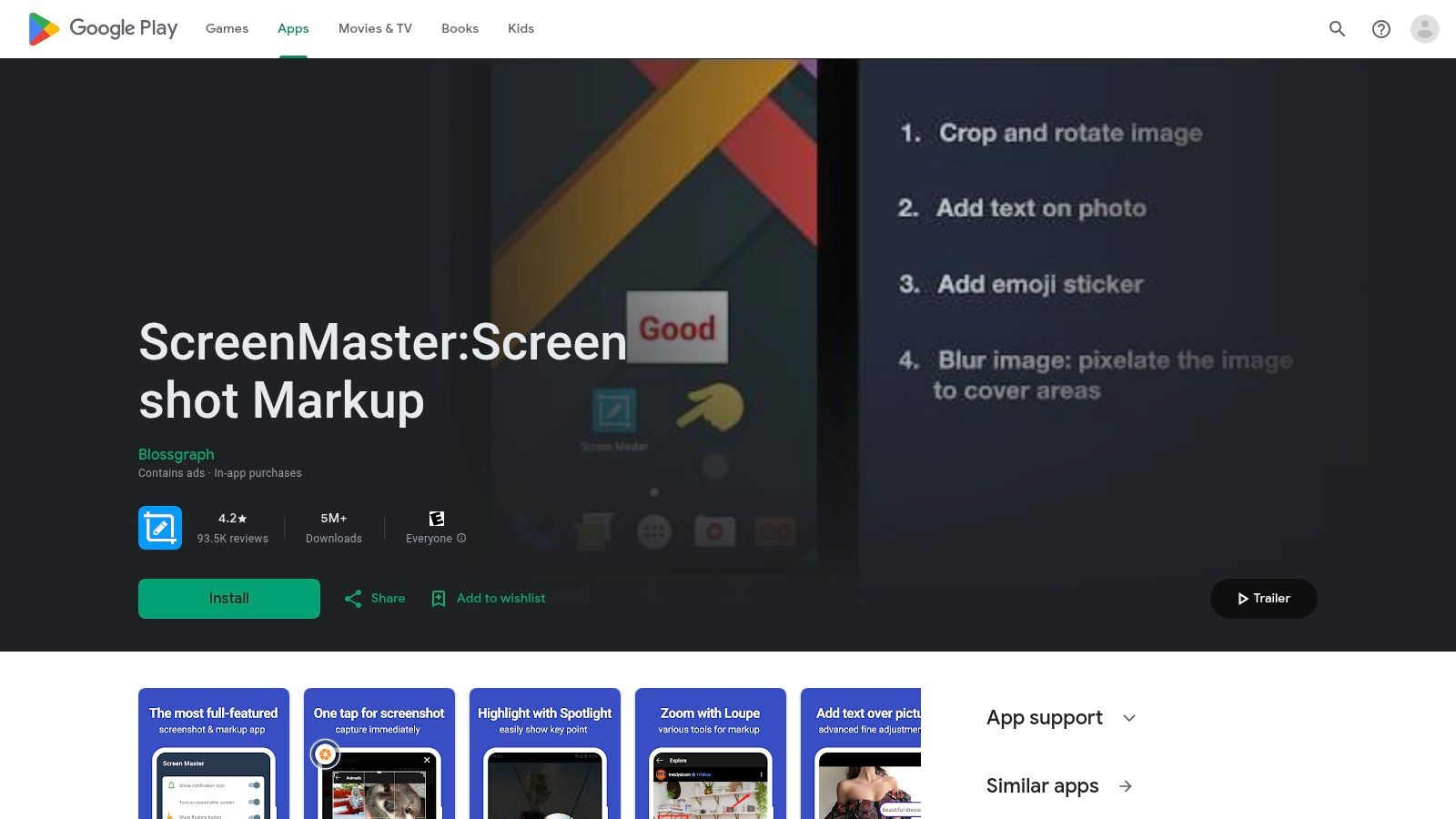 Google Play – ScreenMaster: Screenshot Markup (Blossgraph)