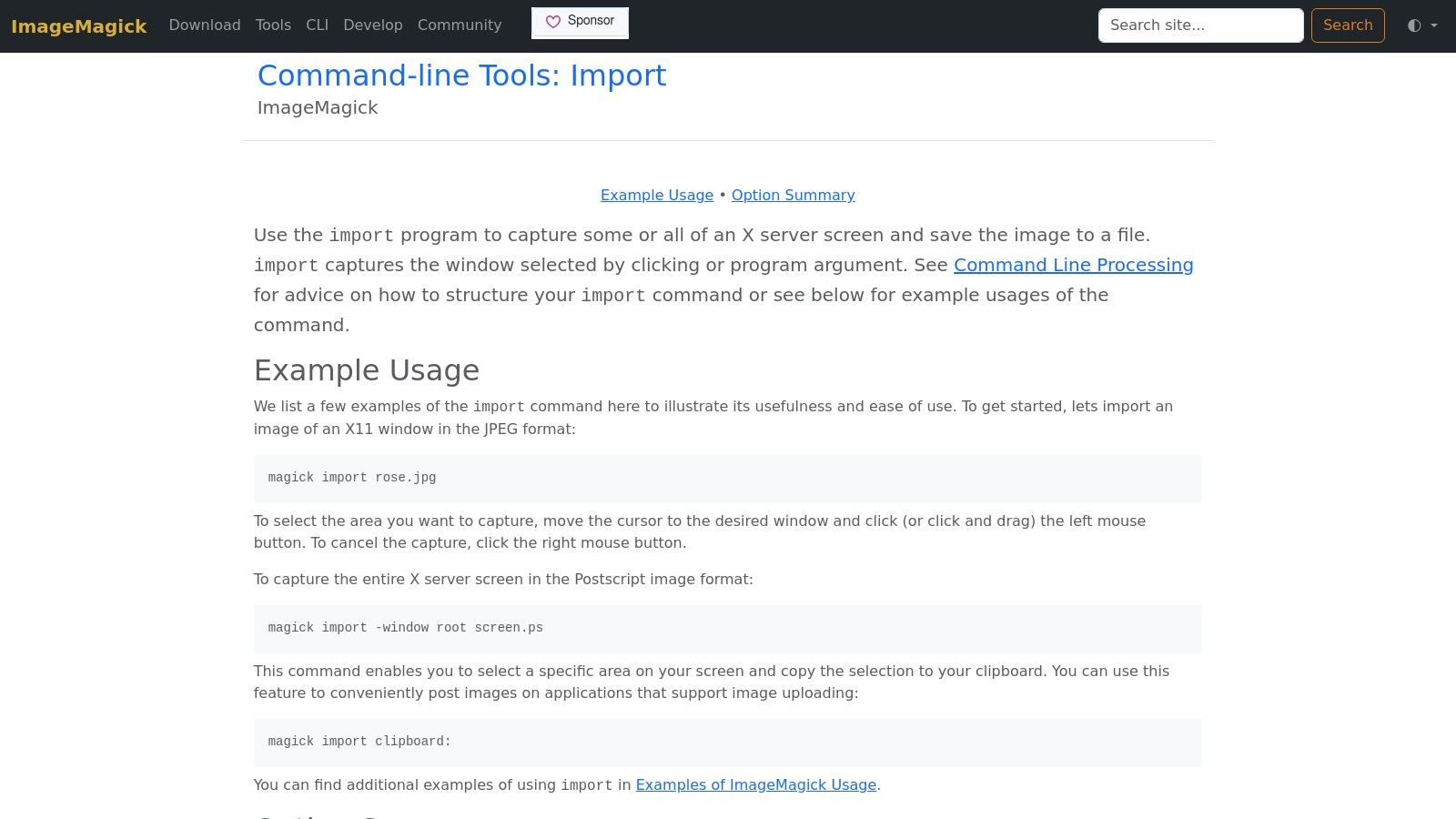 ImageMagick import