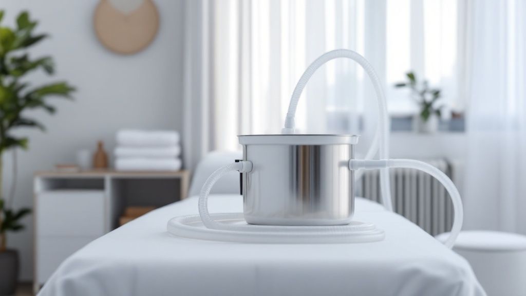 A person pouring a glass of fresh, clear water, symbolizing hydration before a colonic.