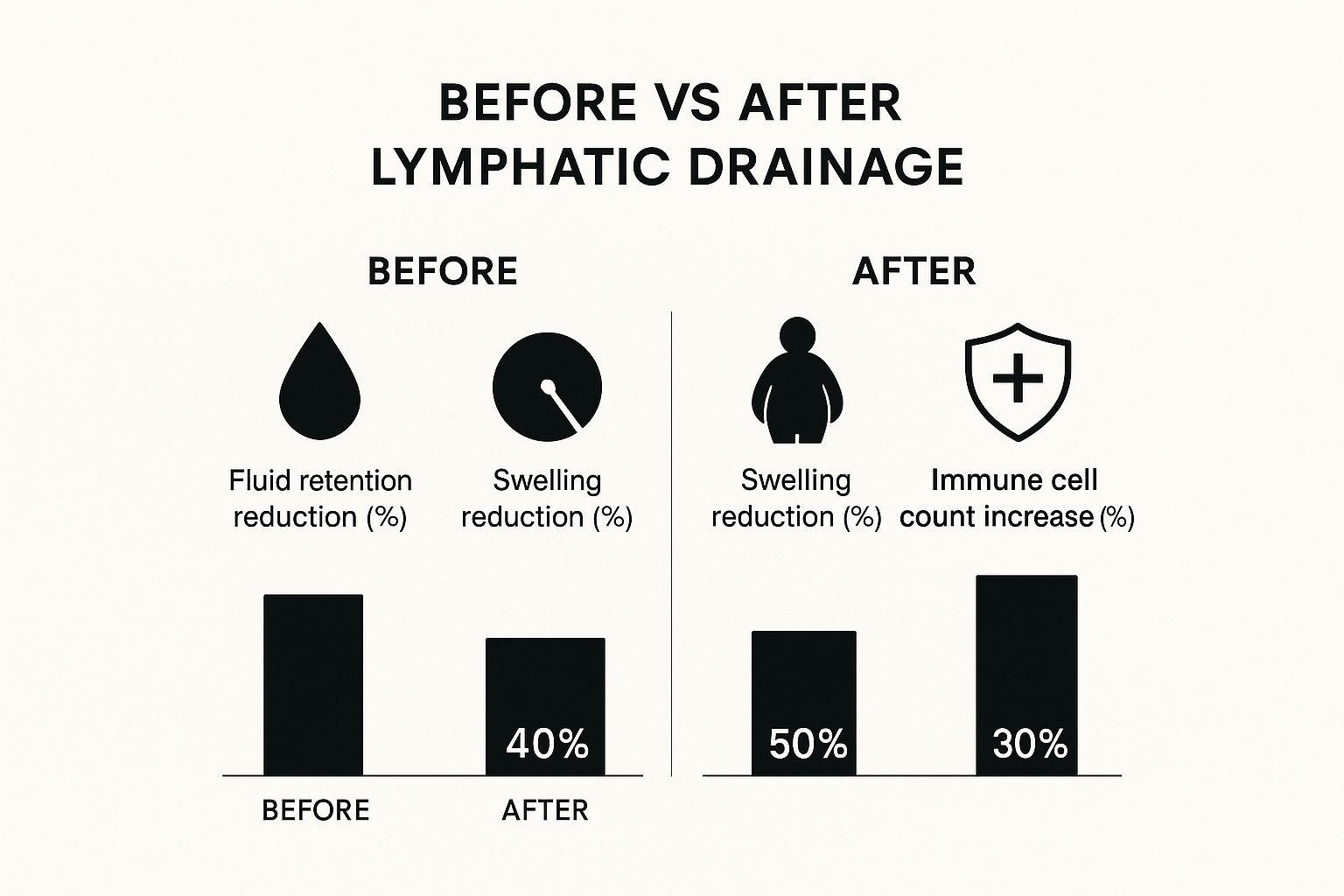 Infographic about lymphatic drainage benefits
