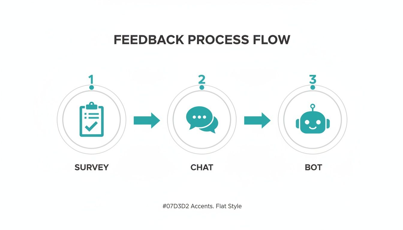 Infographic about how to collect customer feedback