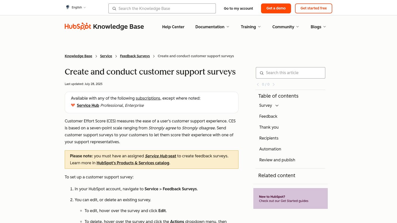 HubSpot (Service Hub + Free Templates)