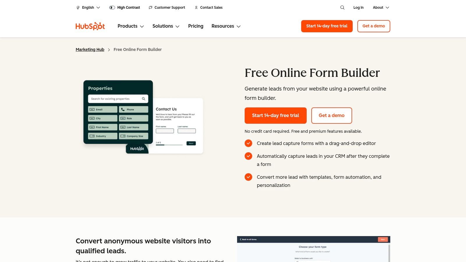 HubSpot Forms (Marketing Hub)