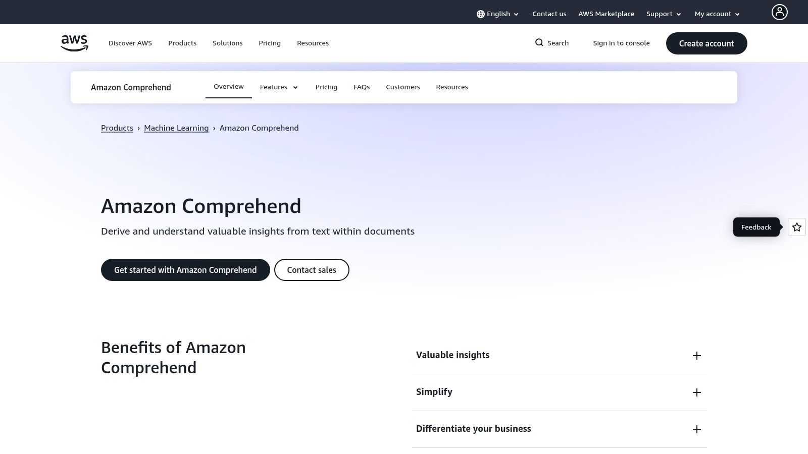 Amazon Comprehend (AWS)