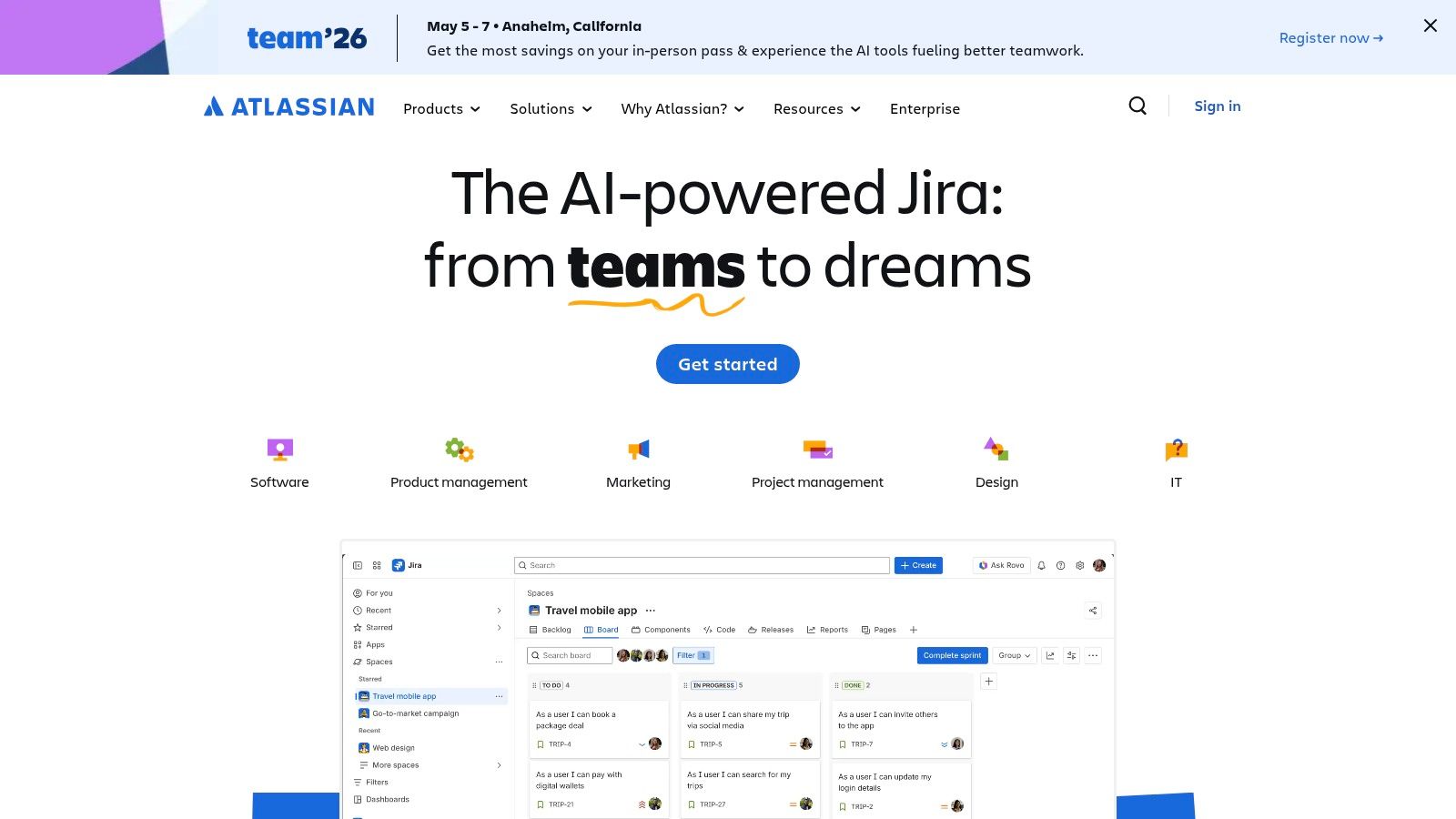 Atlassian (Jira & Confluence with Rovo/Atlassian Intelligence)