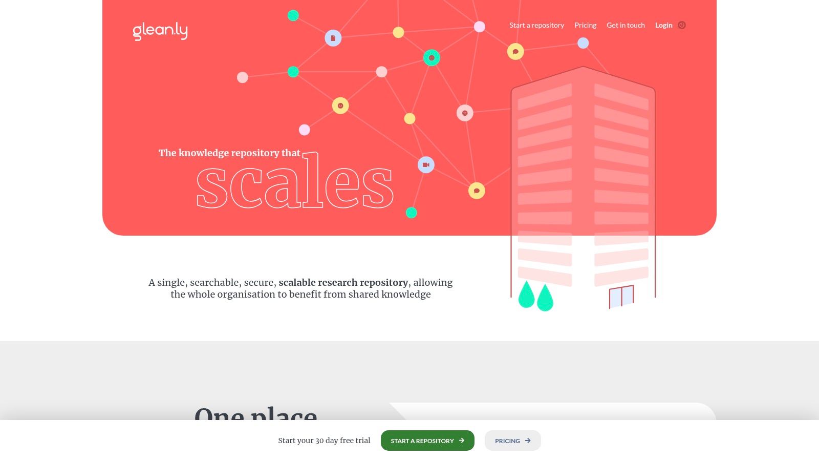 Glean.ly's research repository interface