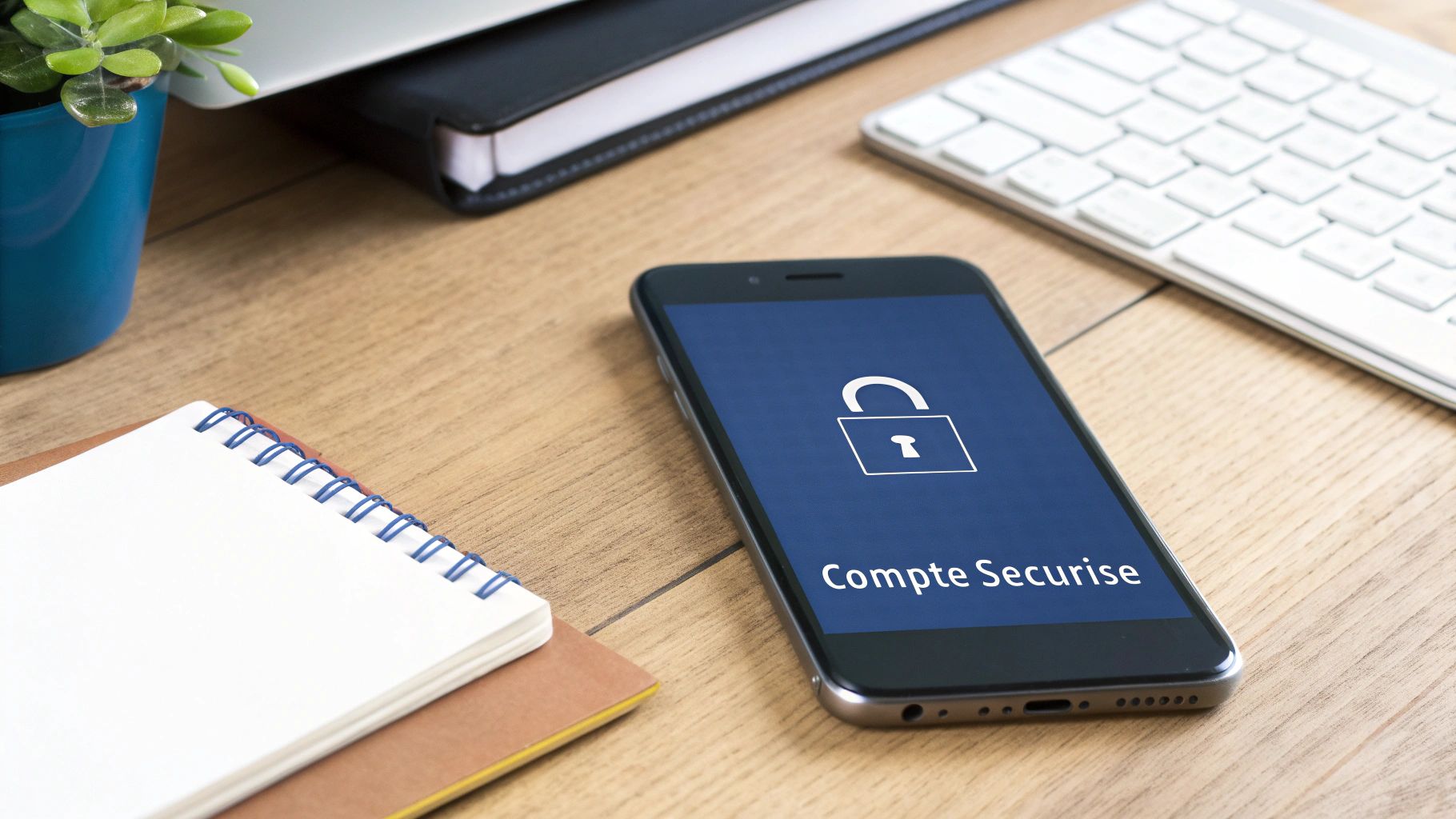 Une personne activant l'authentification à deux facteurs sur son smartphone, symbolisant la sécurité numérique.