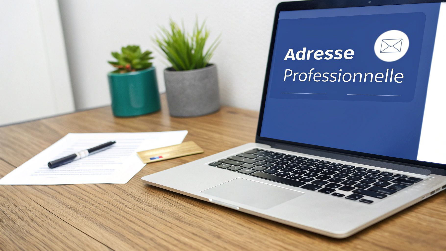 Personne travaillant sur un ordinateur portable, symbolisant la communication professionnelle par email.