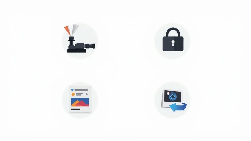 A group of friends at a birthday party taking a selfie to upload to a digital photo album.