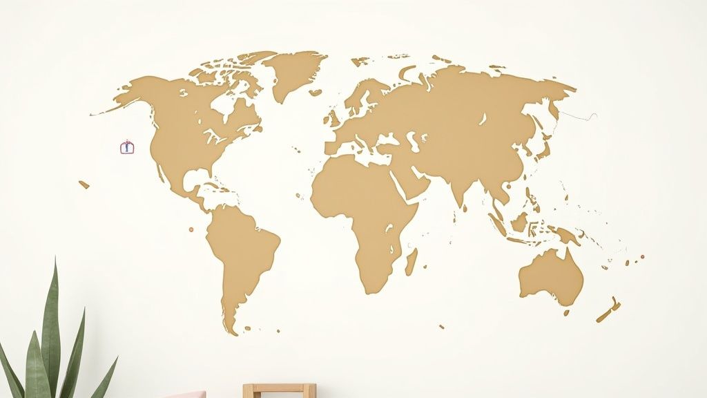 Guest Book Map or Travel Journal