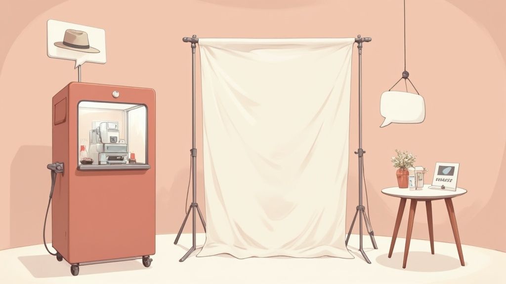 Photo Booth with Props and Instant Prints