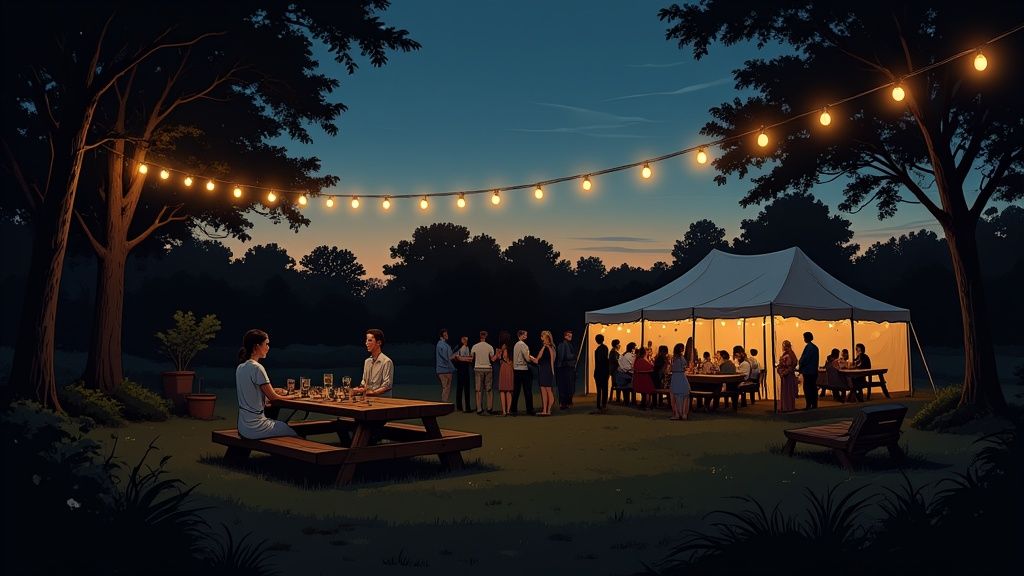 Intimate Backyard or Home Reception