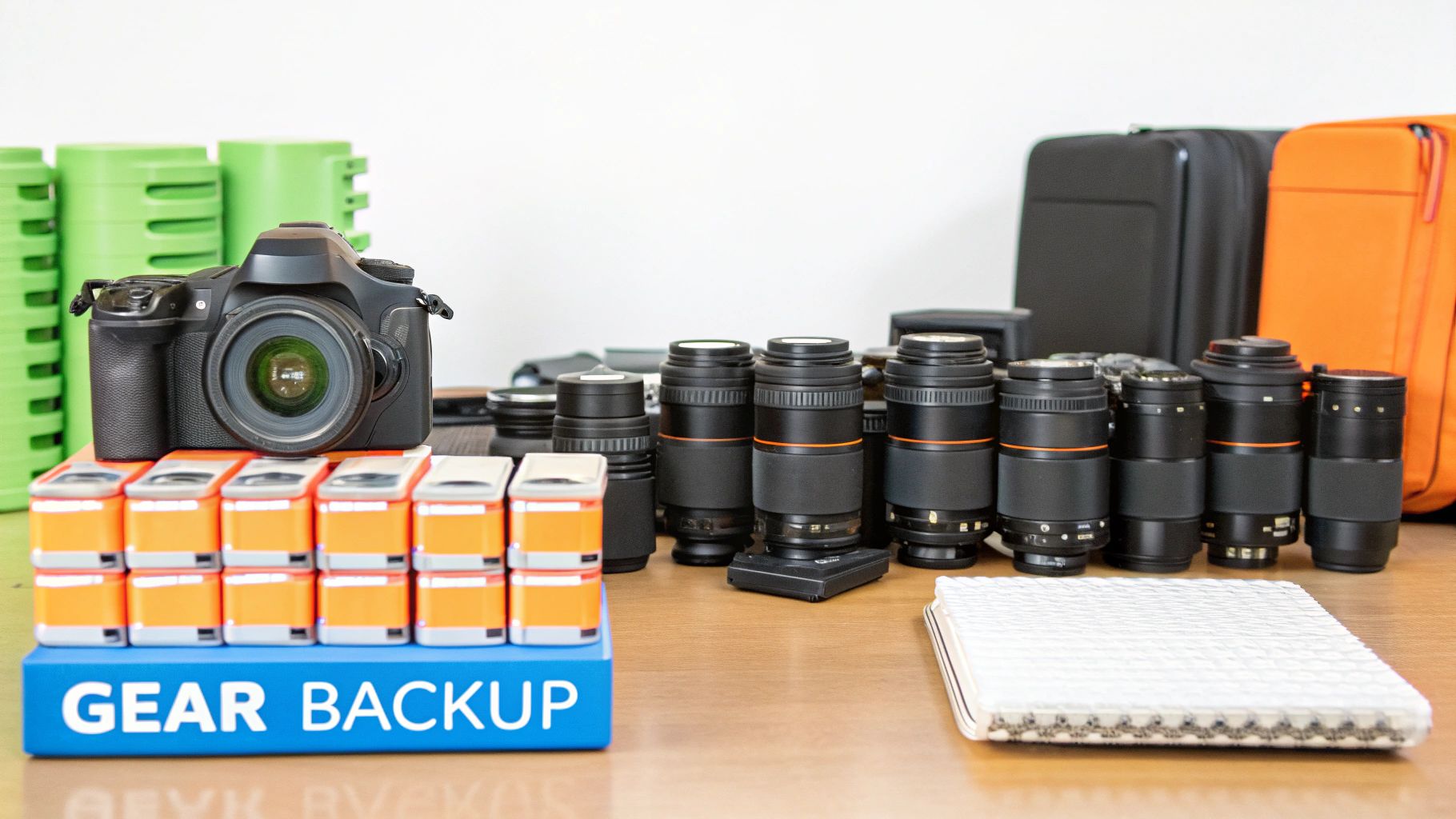 Camera Equipment Backup and Battery Management