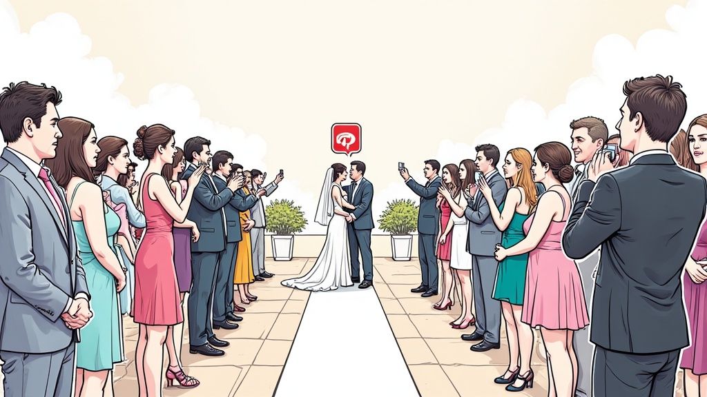 Guests at a birthday party taking pictures with their phones.