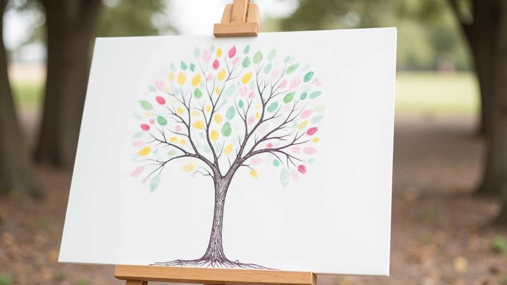 Fingerprint Tree or Signature Canvas