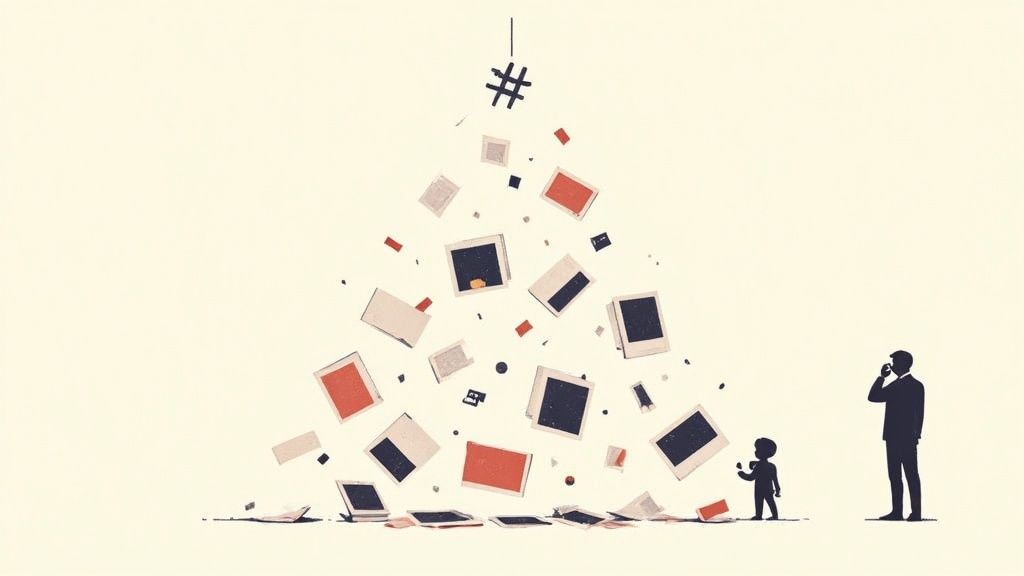 A group of friends at a wedding frustrated while trying to share photos using their smartphones.