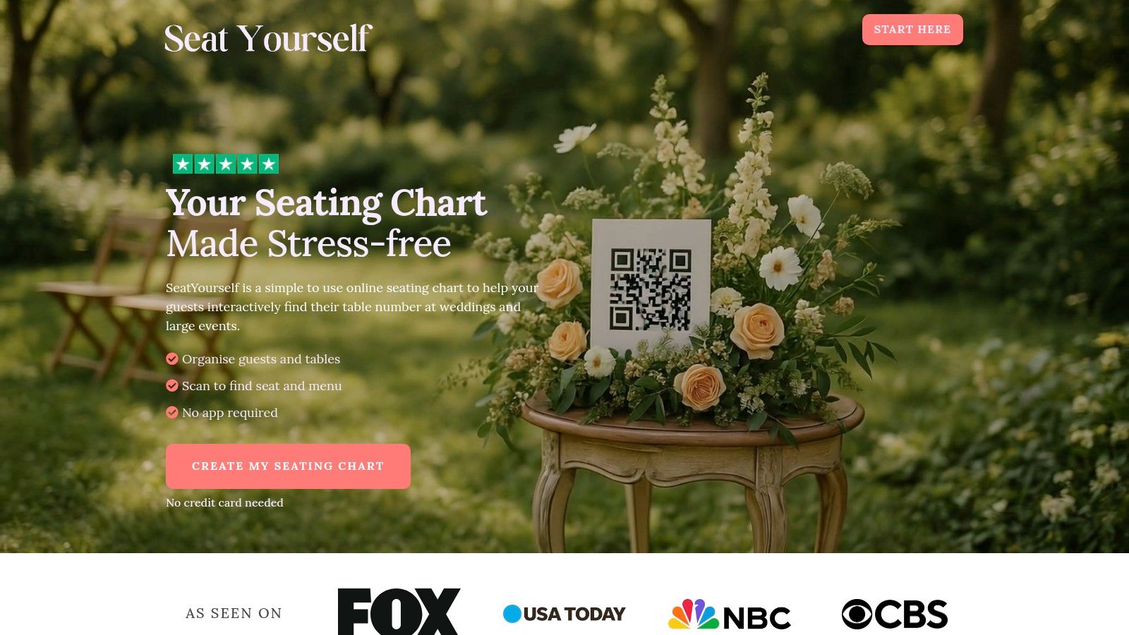 SeatYourself – Digital Seating Chart & QR Guest Finder (Web)