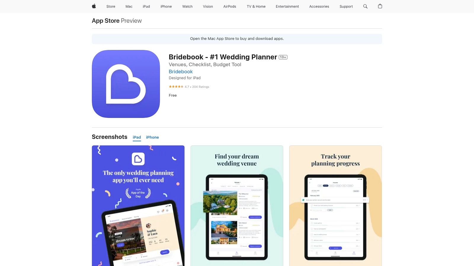 Bridebook – #1 Wedding Planner (iOS)