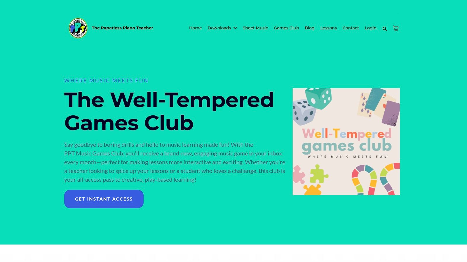 Paperless Piano Teacher's Music Games Club